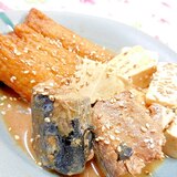❤牛蒡天と木綿豆腐と鯖味噌煮の炊いたん❤